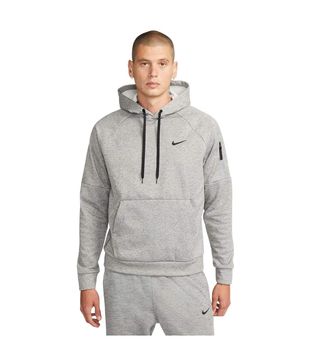 Sweat À Capuche Motif/style Swoosh Homme Gris Nike-2