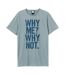 T-shirt why me adulte bleu Amplified