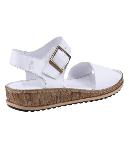 Womens/ladies ellie leather sandals white Hush Puppies