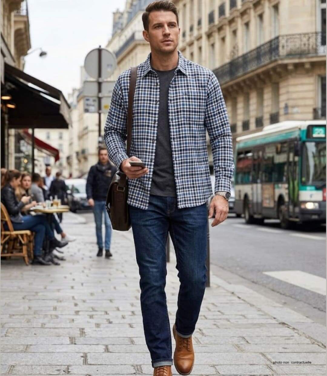 CHALLENGER TONUS2 Chemise à carreaux manches longues en flanelle : la chaleur et le confort au quotidien-3