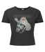 Womens/ladies Cowboy Kiss Post Malone Crop Top Charcoal Amplified-1