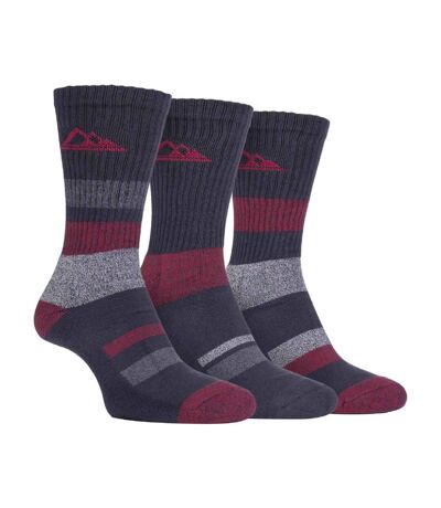 3 Pack Mens Cushion Sole Cotton Hiking Socks