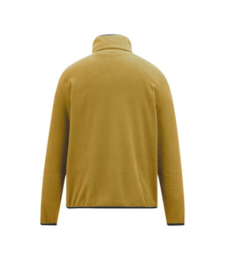 Mens Frankie Half Zip Fleece Top Wood Brown Navy Regatta