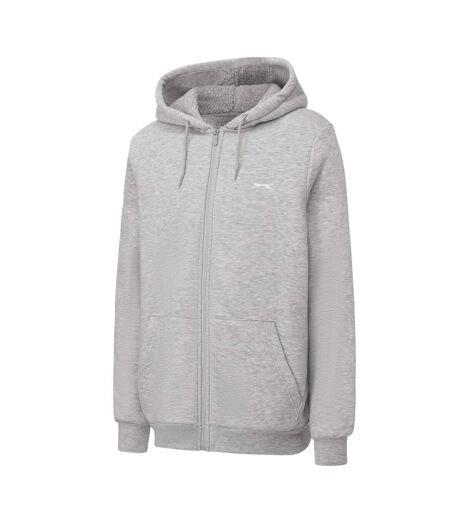 Mens Borg Lined Full Zip Hoodie Grey Marl Marl Slazenger