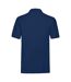 Mens premium cotton pique polo shirt navy Fruit of the Loom