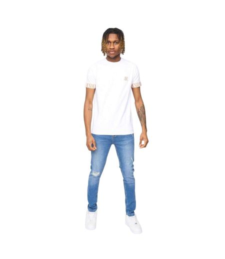T-shirt Motif/style Logo Tech Homme Blanc SikSilk