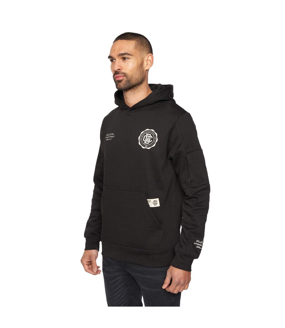 Mens Keyaan Hoodie Black Duck And Cover-3
