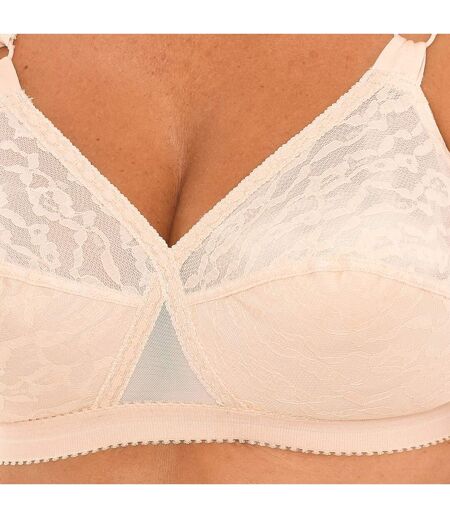 P0165 women's non-wired and non-padded lace bra for natural bust support