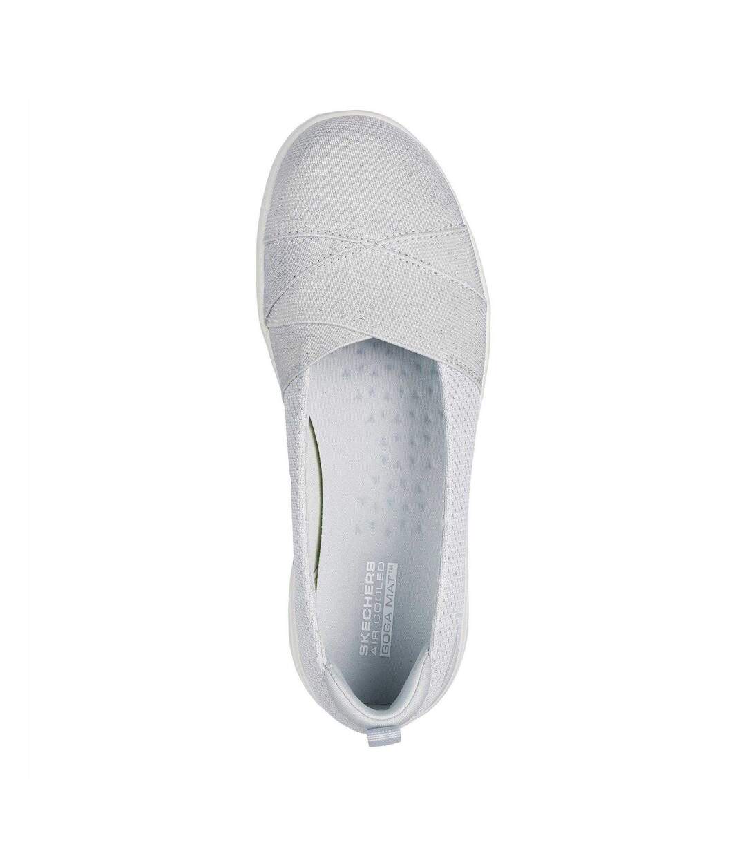 Womens/ladies Flex Slip-on Trainers Light Grey Skechers-3
