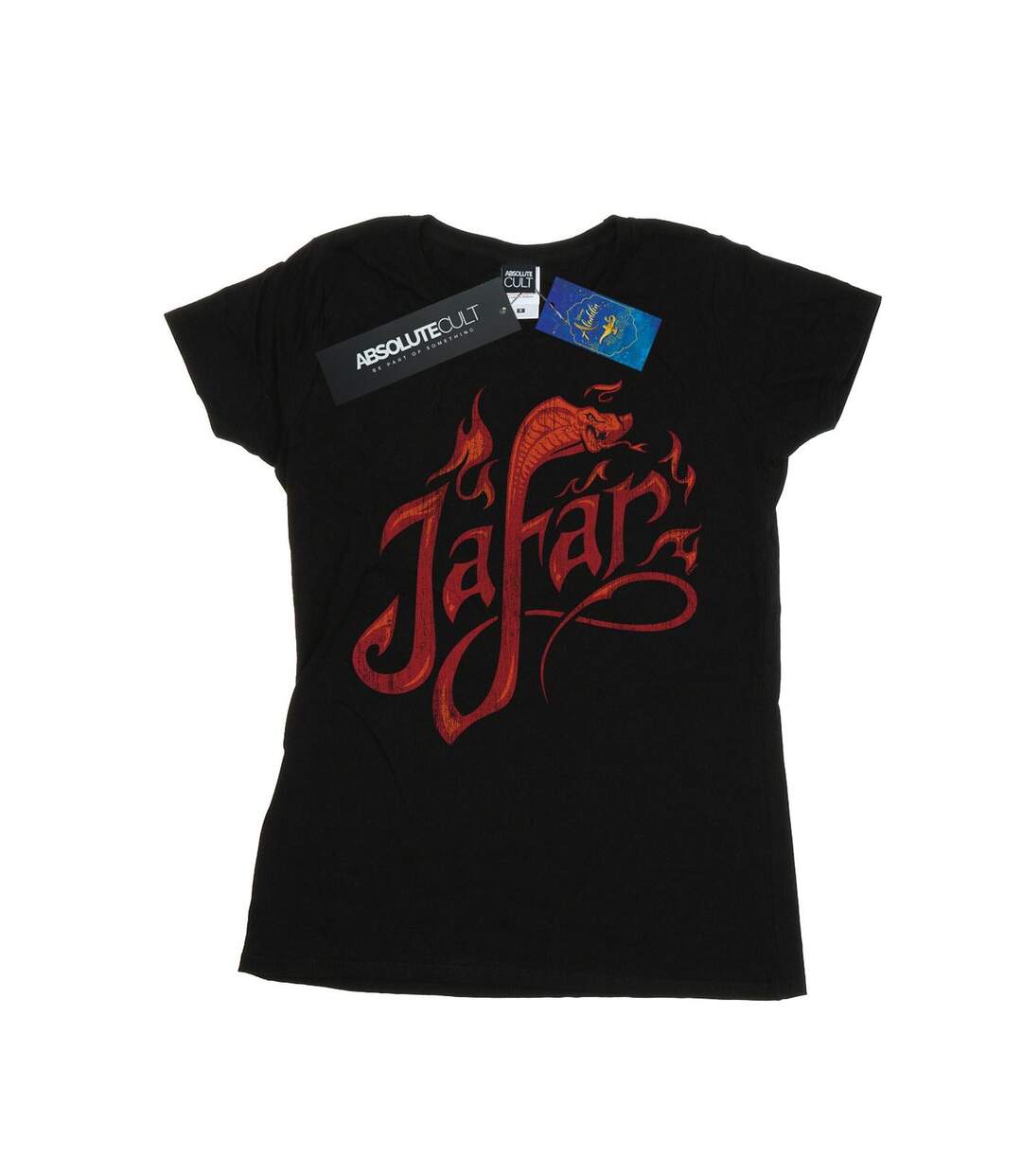 Disney Femme/Ladies Aladdin Movie Jafar Flames Logo Cotton T-Shirt (Noir) - UTBI6551-1