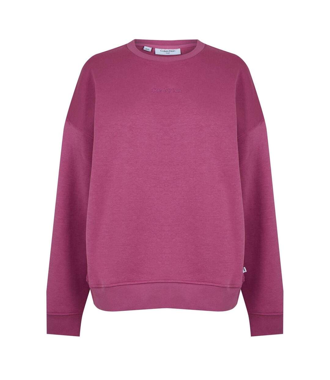 Womens/ladies Regular Drop Sleeve Sweatshirt Berry Pink Calvin Klein-1
