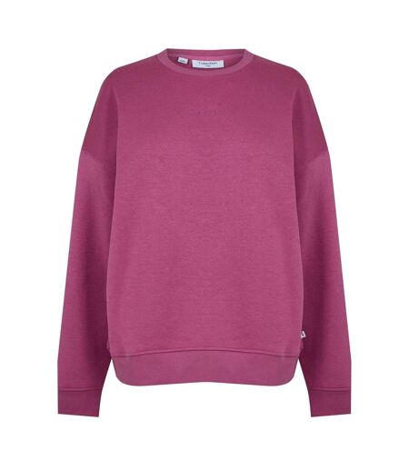 Womens/ladies Regular Drop Sleeve Sweatshirt Berry Pink Calvin Klein
