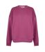 Womens/ladies Regular Drop Sleeve Sweatshirt Berry Pink Calvin Klein-1