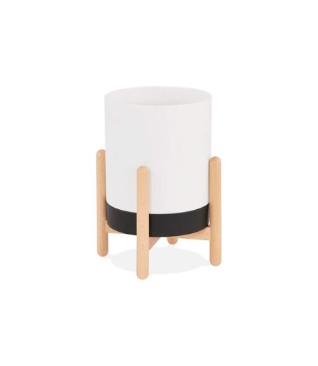 Cache-Pot Design Jonea 33cm Blanc & Noir