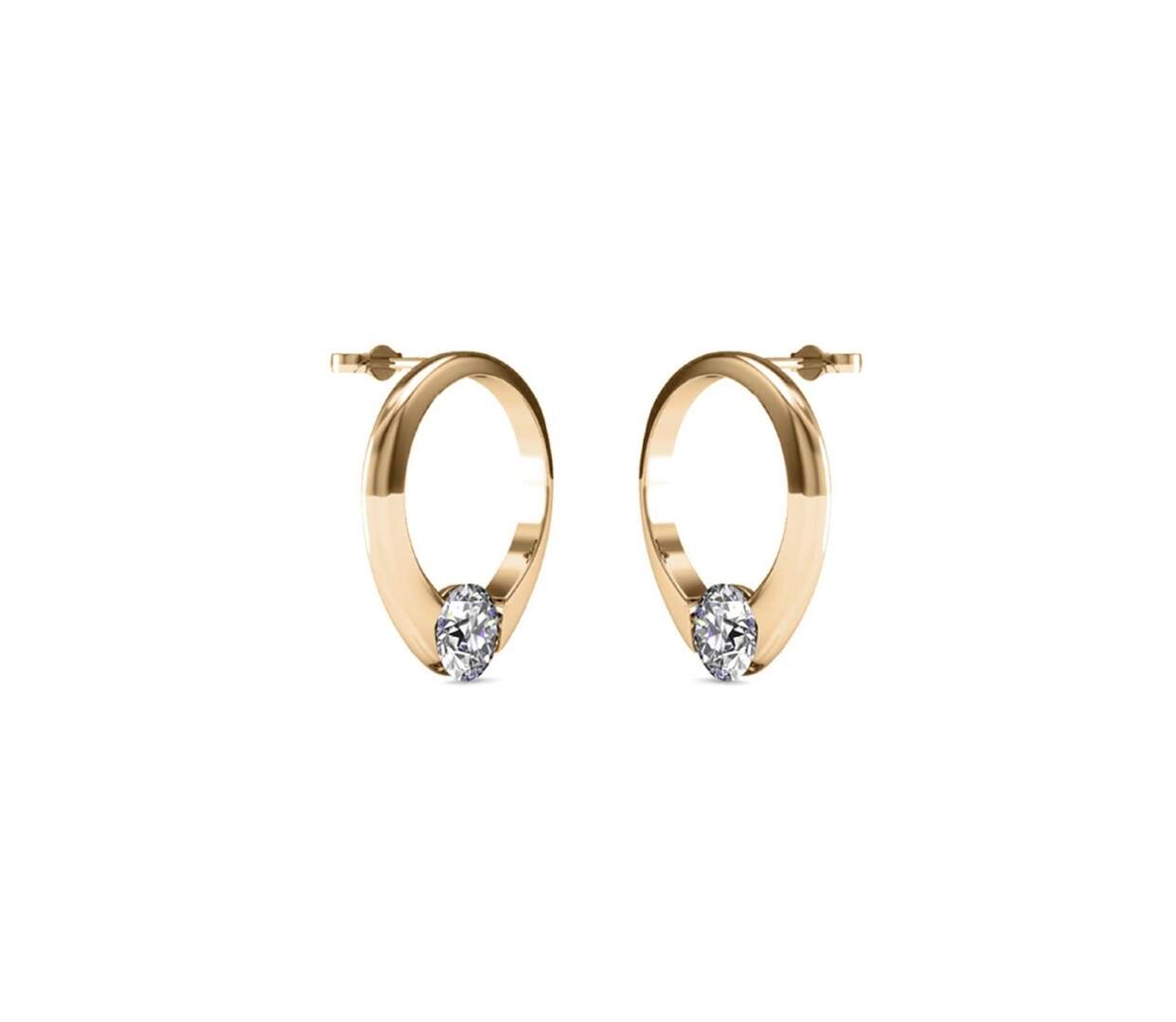 Boucles d'oreilles Mini Ring, Cristal d'Autriche-2