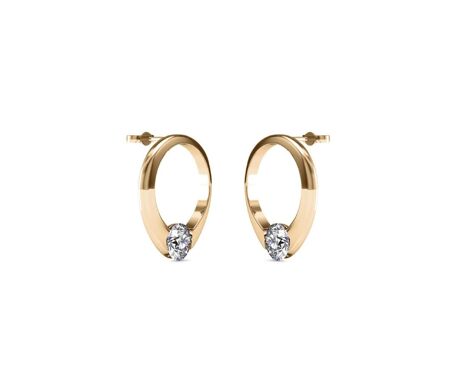 Boucles d'oreilles Mini Ring, Cristal d'Autriche