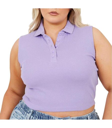 Haut Court Sans Manches Femme Rose Violet Brave Soul