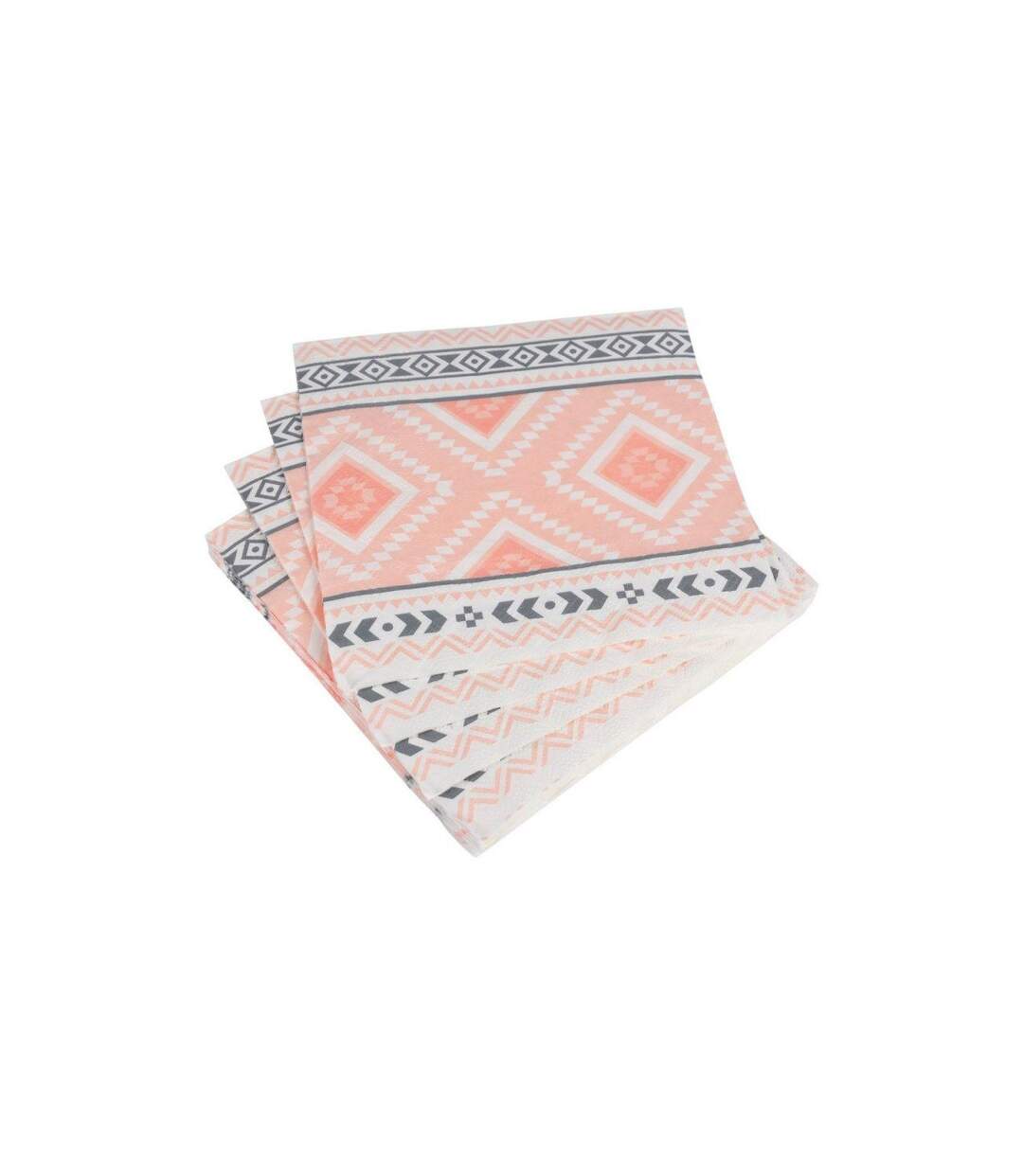 Lot de 20 Serviettes en Papier Ethnic 33x33cm Rose-1