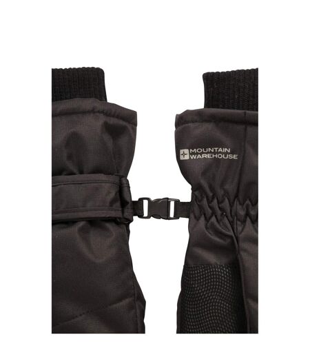 Womens/ladies isotherm waterproof ski gloves black Mountain Warehouse