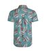 Mens faraway leaves organic cotton shirt mineral blue Weird Fish-2