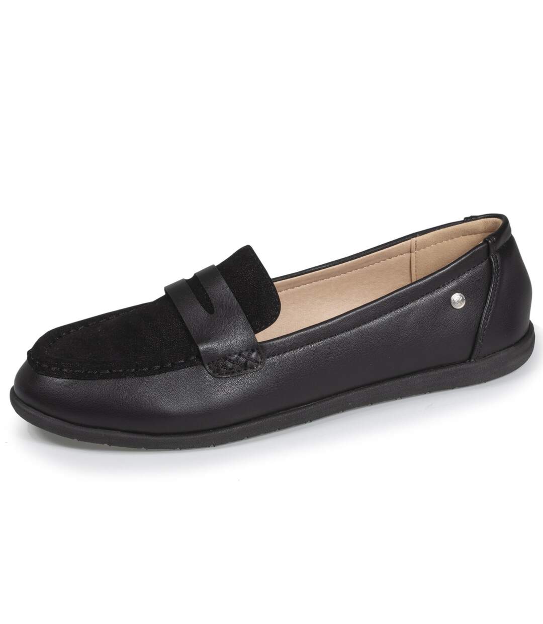 Isotoner Mocassins femme bi-matière-1