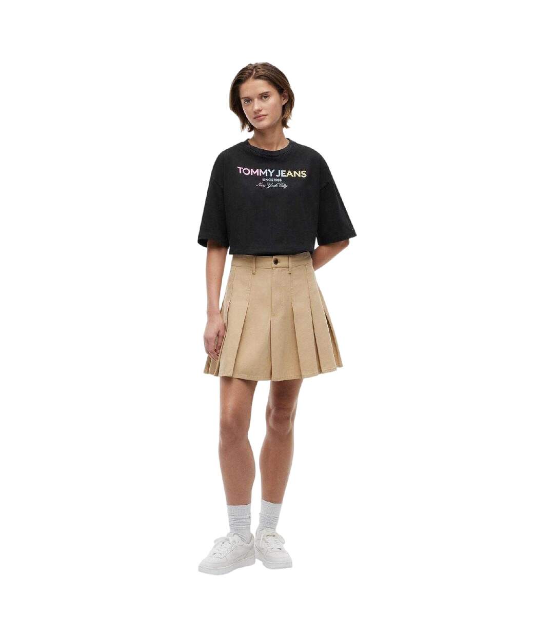 T-shirt Motif/style Logo Dégradé Femme Noir Tommy Jeans-1