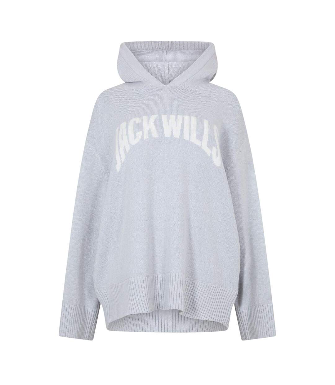 Sweat À Capuche Manches Longues Motif/style Logo Femme Gris Chiné Jack Wills-1