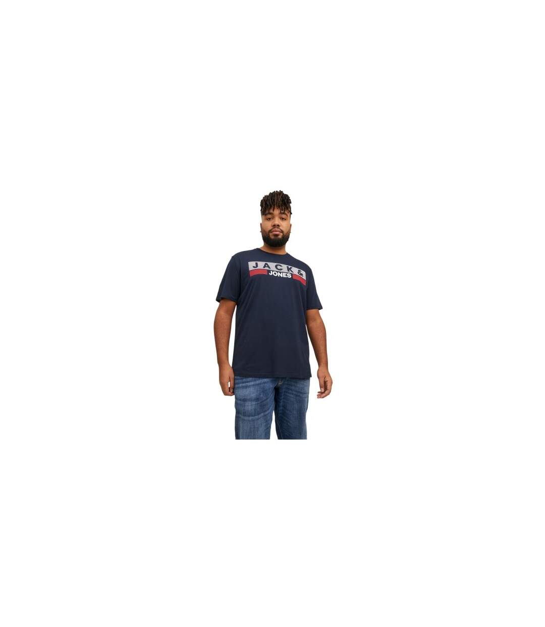 T-shirt Manches Courtes Motif/style Logo Homme Bleu Marine Foncé Jack And Jones-1