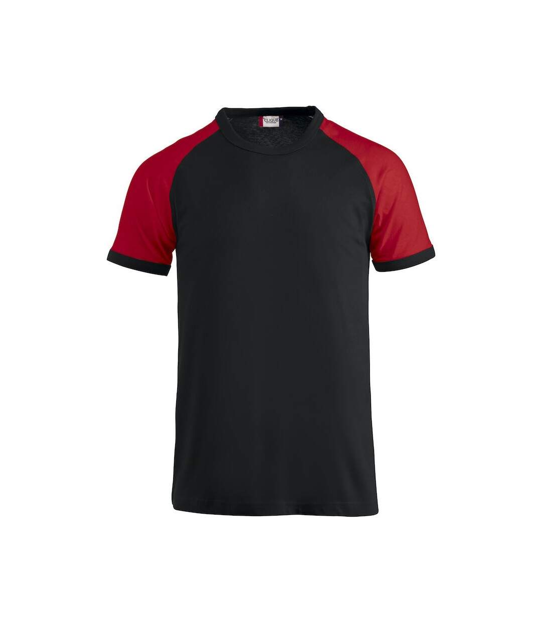 T-shirt adulte noir / rouge Clique