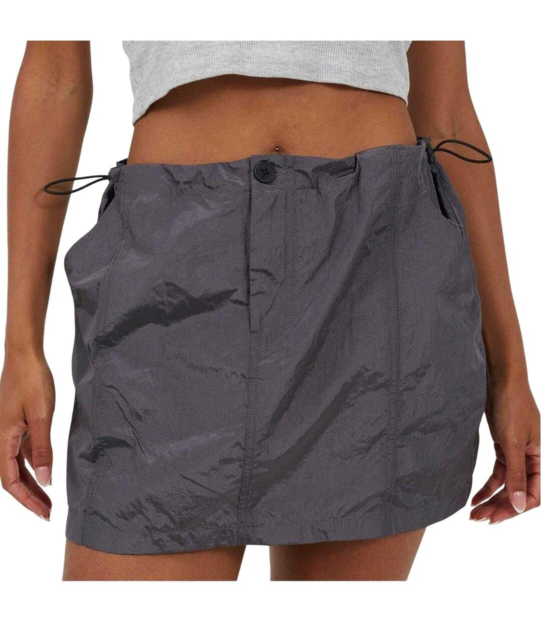 Mini Jupe Motif/style Cargo Femme Gris Brave Soul-2