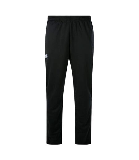 Mens Knitted Stretching Tapered Leg Jogging Bottoms Black Canterbury