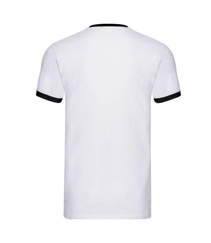 Fruit of the Loom - T-shirt - Homme (Blanc / Noir) - UTPC6357