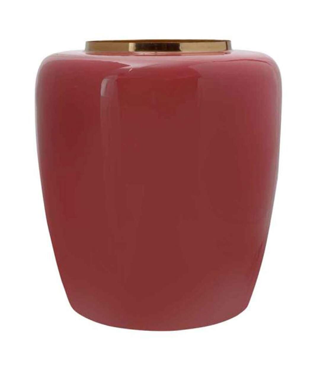 Vase Design en Métal Artisse 36cm Corail & Or-1