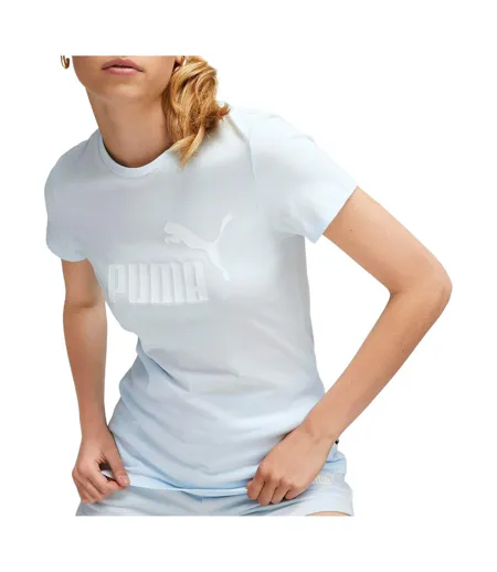 T-shirt Motif/style Logo Essential Femme Bleu Clair Puma