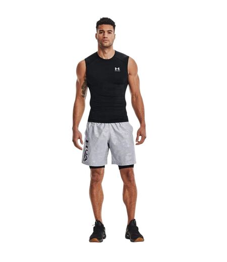 Mens Heatgear Sleeveless Compression Shirt Black Under Armour