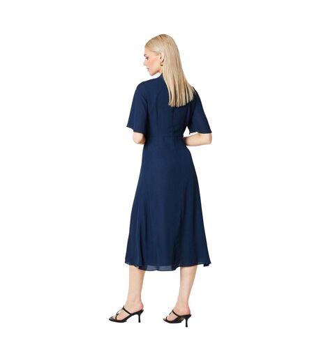 Robe mi-longue femme bleu marine Principles