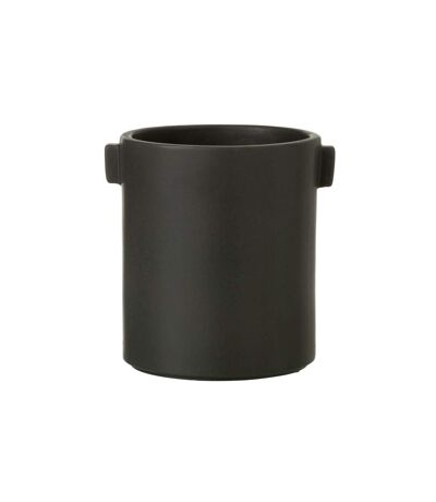 Cache-Pot Design Handle 17cm Noir