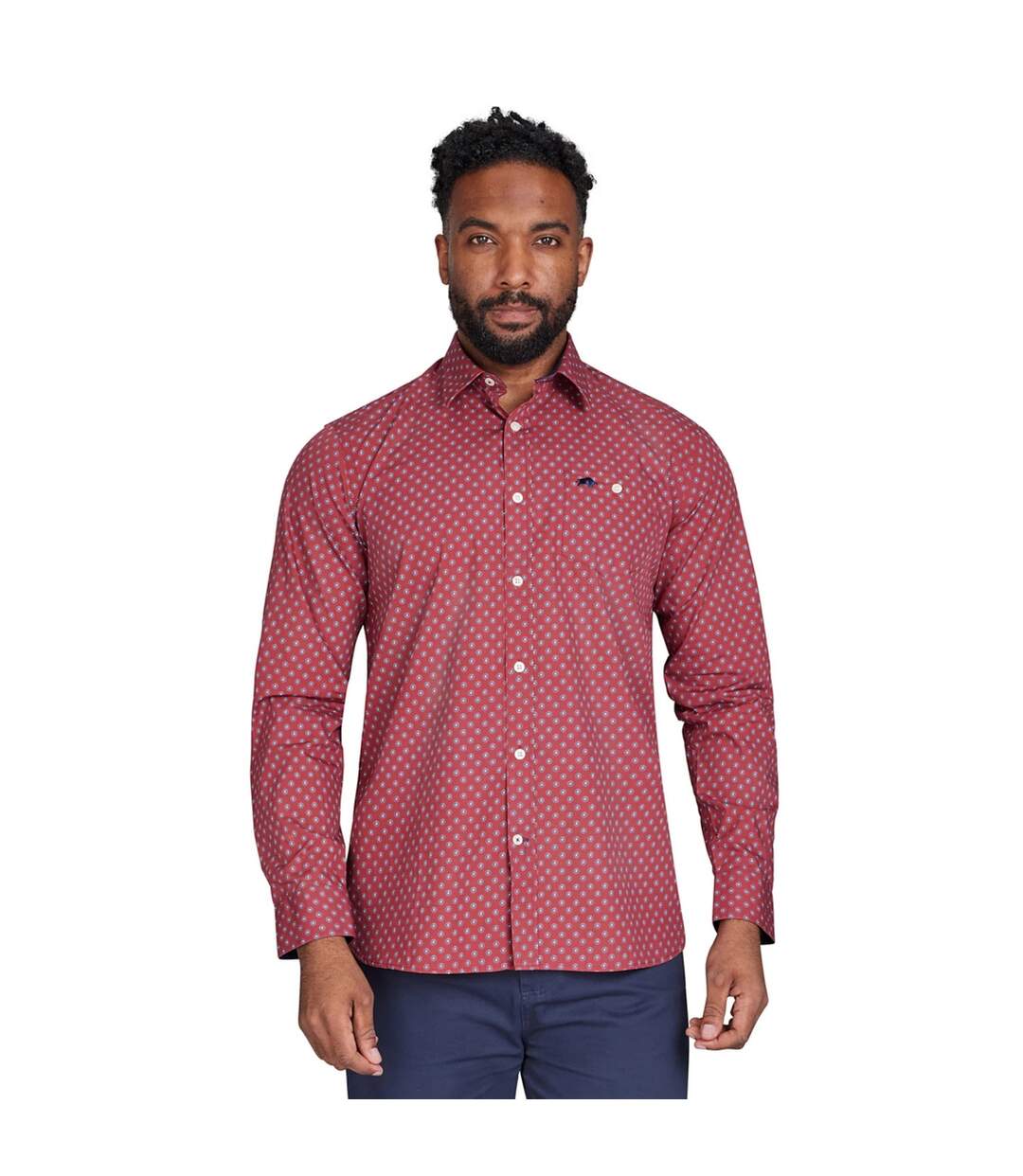 Chemise homme bordeaux Raging Bull-4