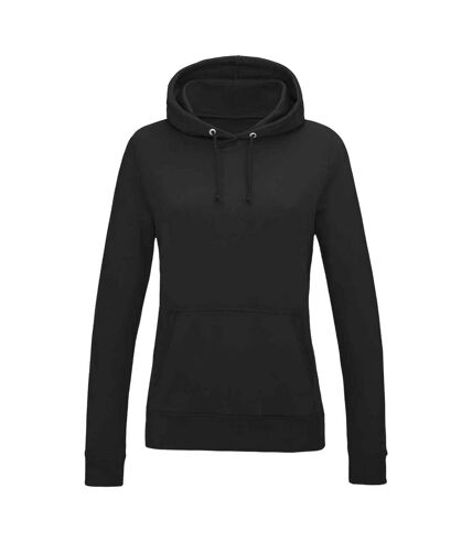 Sweat à capuche college femme noir vif Awdis