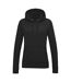 Sweat à capuche college femme noir vif Awdis