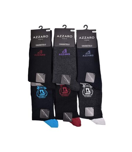 Chaussettes homme AZZARO Confort et qualité -Assortiment modèles photos selon arrivages- - Pack de 12