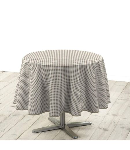Nappe Ronde Mini Vichy 160cm Naturel