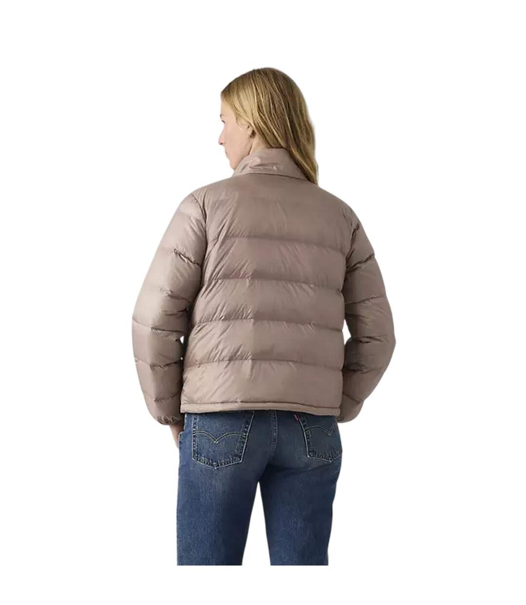Womens/ladies Caviar Logo Soft Shell Jacket Taupe Grey Levis-3