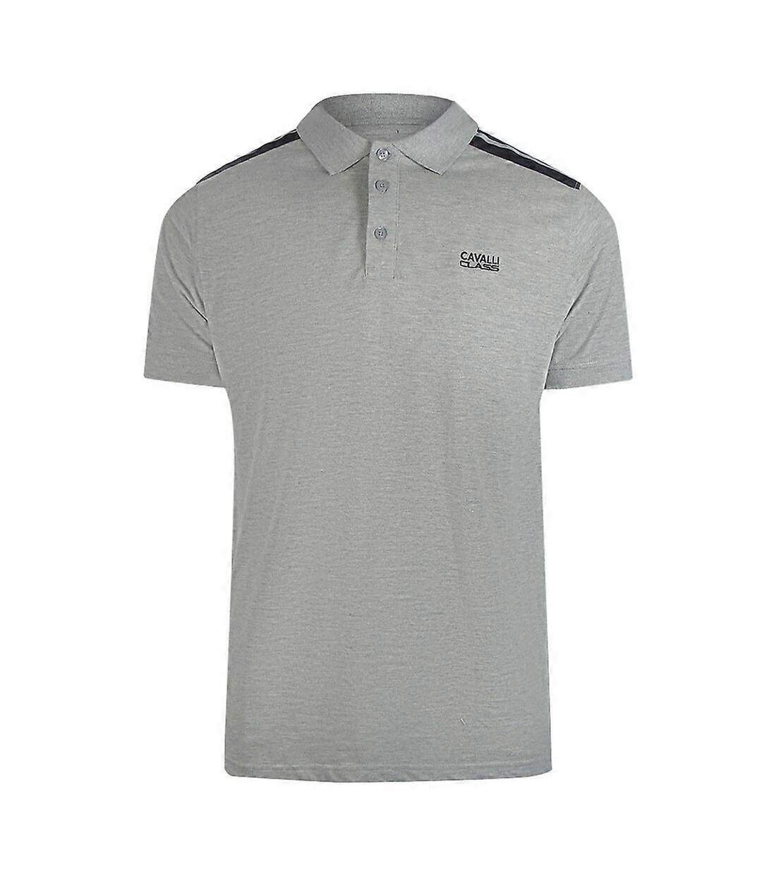 Unisex Adult Taped Shoulders Polo Shirt Grey Cavalli Class-1