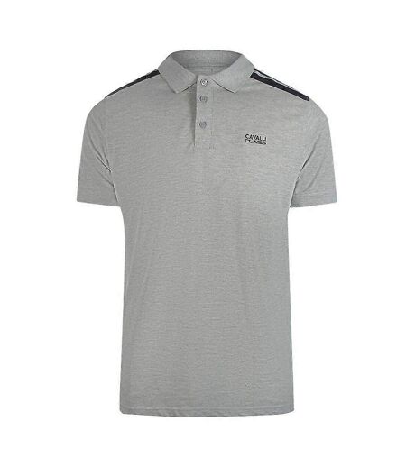 Unisex Adult Taped Shoulders Polo Shirt Grey Cavalli Class