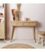 Console Bali à 2 tiroirs effet cannage - Beige-2