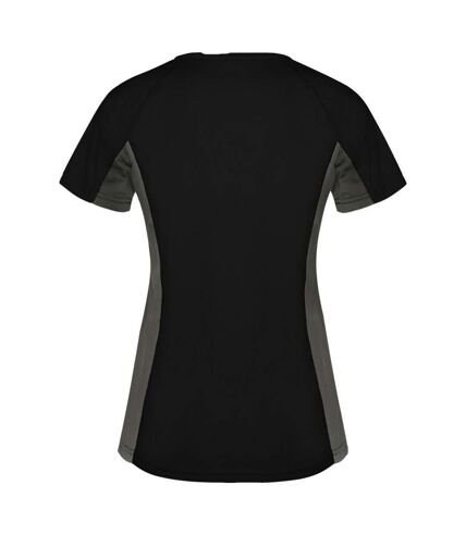 T-shirt shanghai femme noir uni Roly Roly