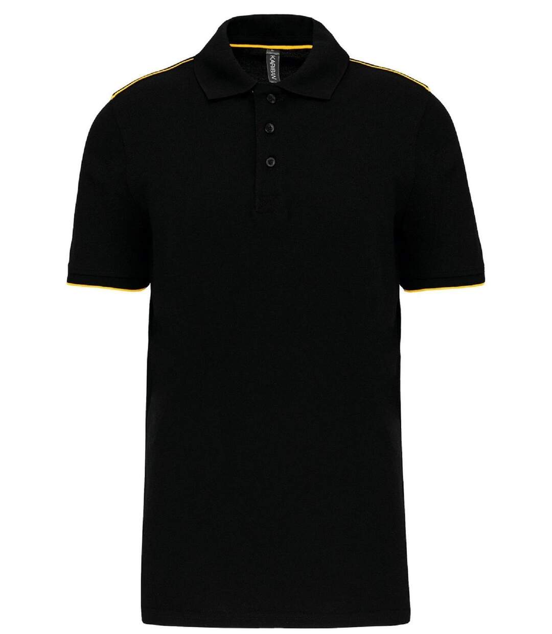 Polo professionnel DayToDay pour homme - WK270 - noir et jaune