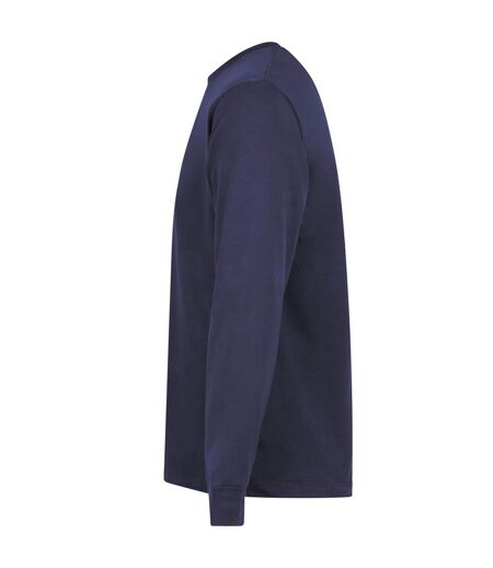 T-shirt Manches Longues Adulte Nouveau Bleu Marine Awdis