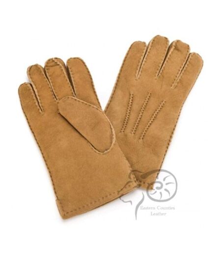 Eastern Counties Leather Mens 3 Point Stitch Sheepskin Gloves (Tan)